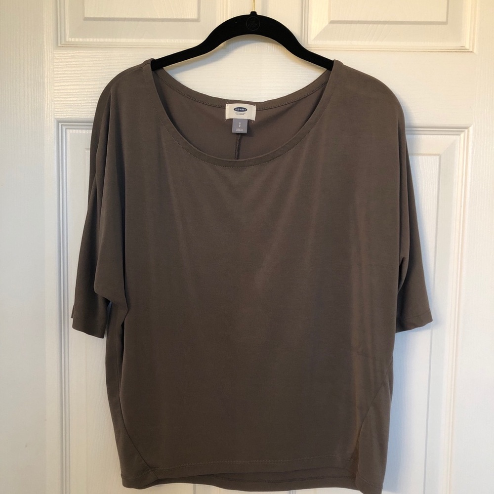 Olive flowy blouse